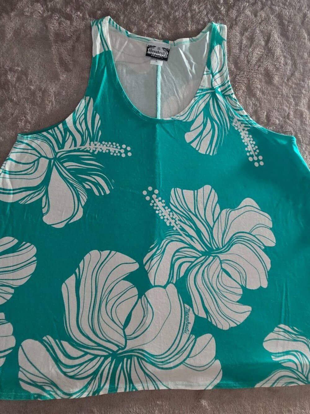 Manuhealli Tank Top Green Size Large